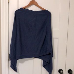 J. Jill blue poncho sweater